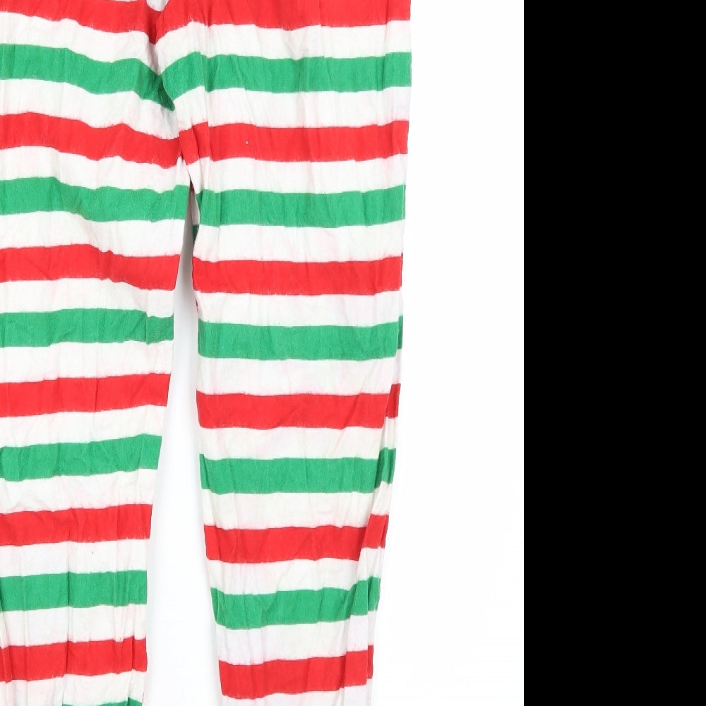 Made By Elves Womens White Striped  Capri Pyjama Pants Size M