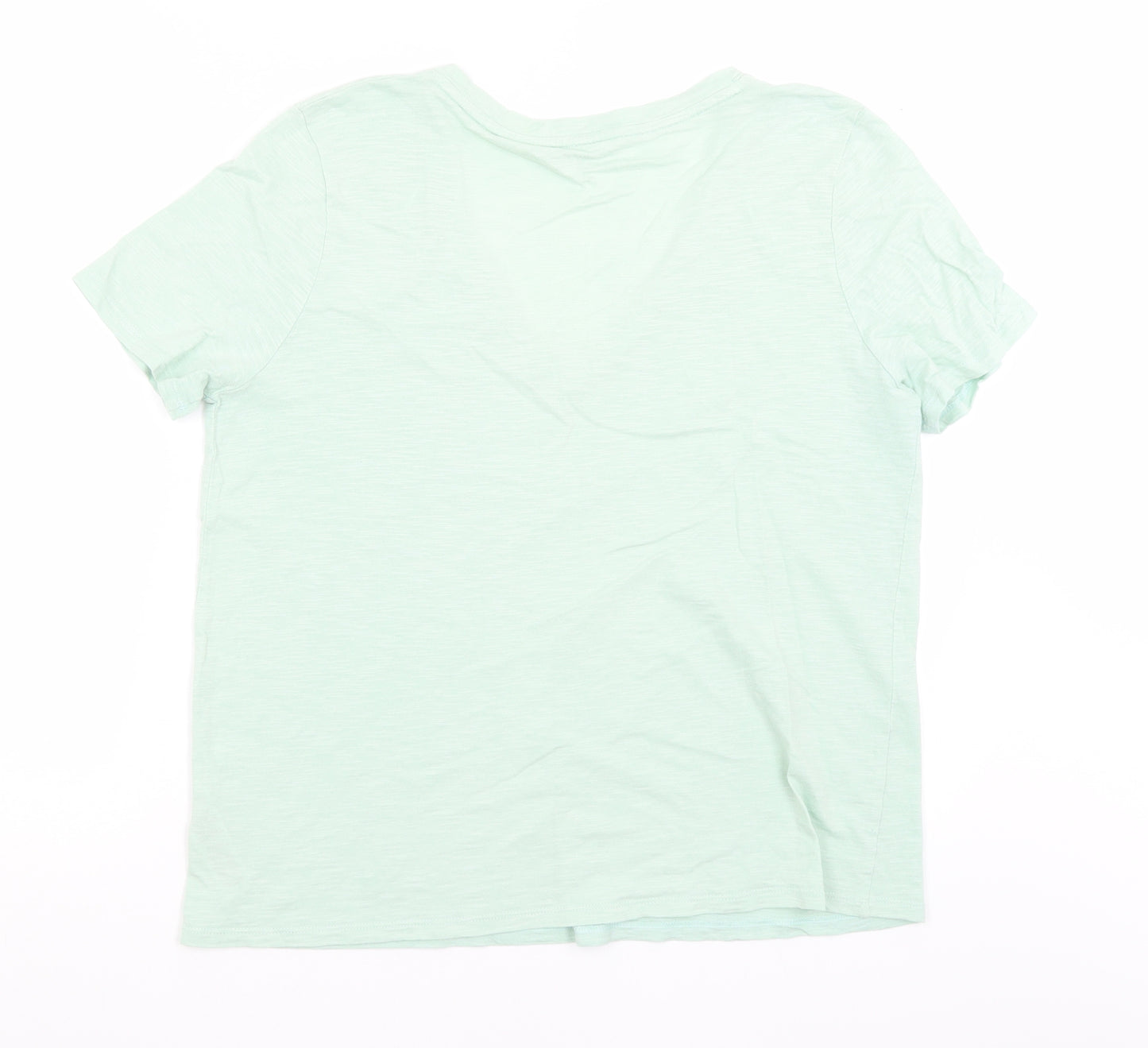 M&S Womens Green   Basic T-Shirt Size 14