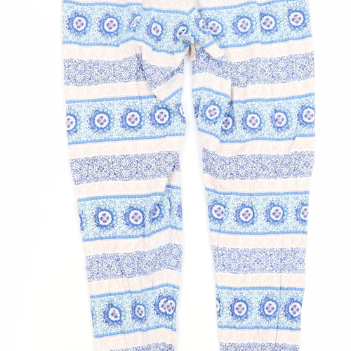 TU Womens Blue Paisley  Capri Trousers Size 8 L26 in