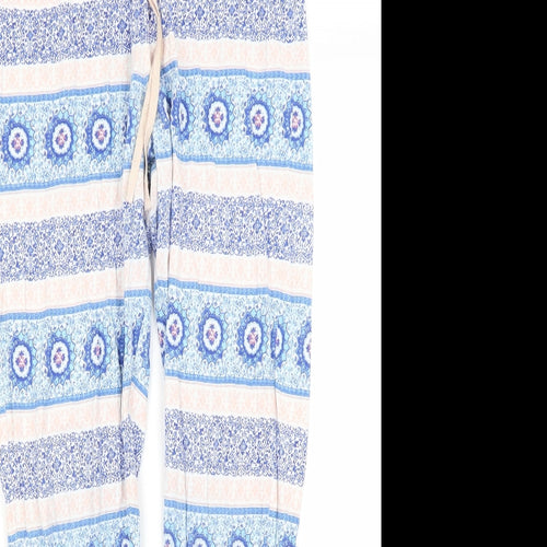 TU Womens Blue Paisley  Capri Trousers Size 8 L26 in