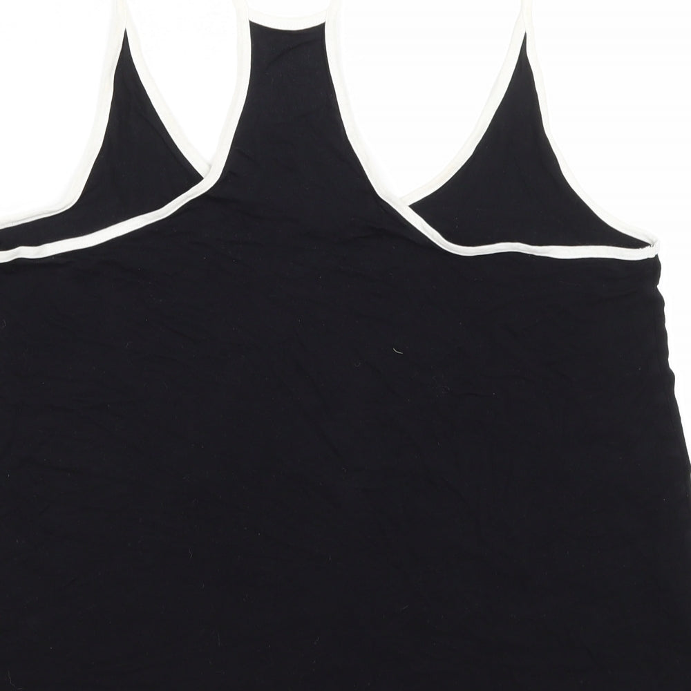 Love to Lounge Womens Black Solid  Top Pyjama Top Size M  - Sleep All Day