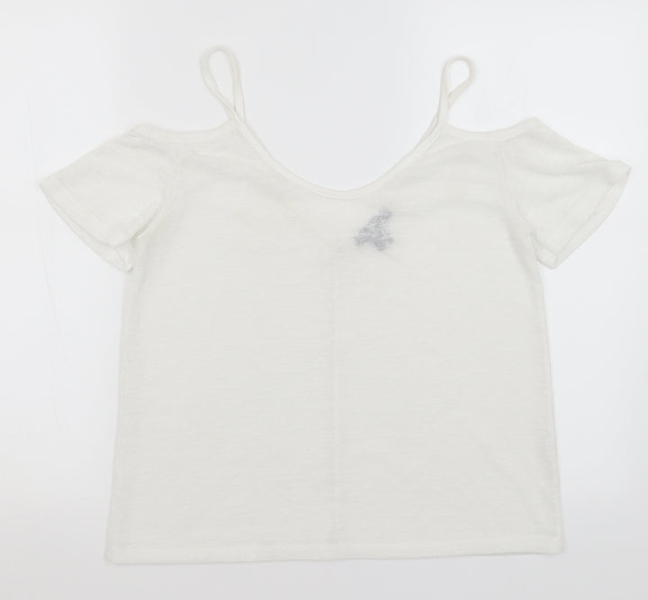 Atmosphere Womens White Basic Blouse Size 8