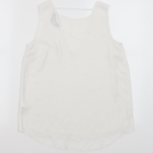 Dorothy Perkins Womens White   Basic Tank Size 8