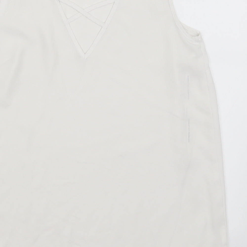 Dorothy Perkins Womens White   Basic Tank Size 8