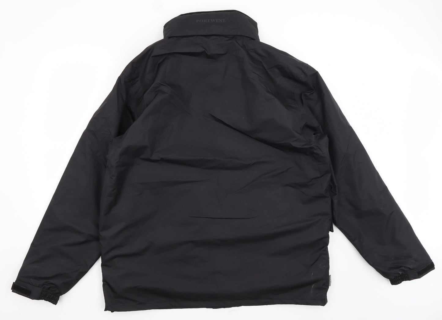 Portwest Mens Black   Rain Coat Coat Size XL