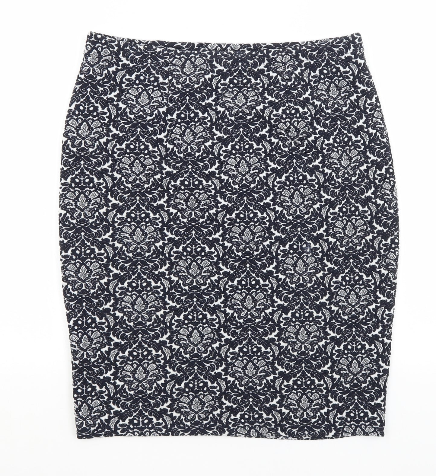 TU Womens Blue Paisley  Straight & Pencil Skirt Size 12