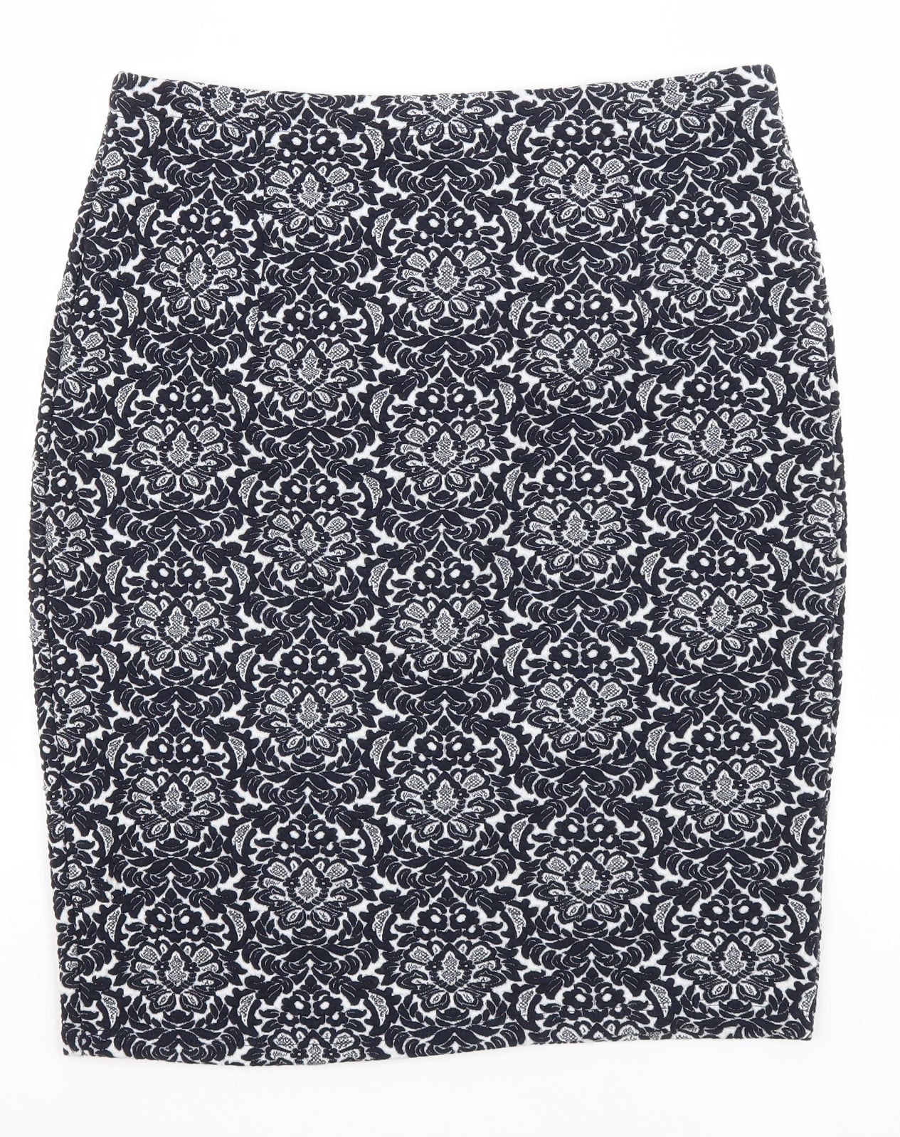 TU Womens Blue Paisley  Straight & Pencil Skirt Size 12