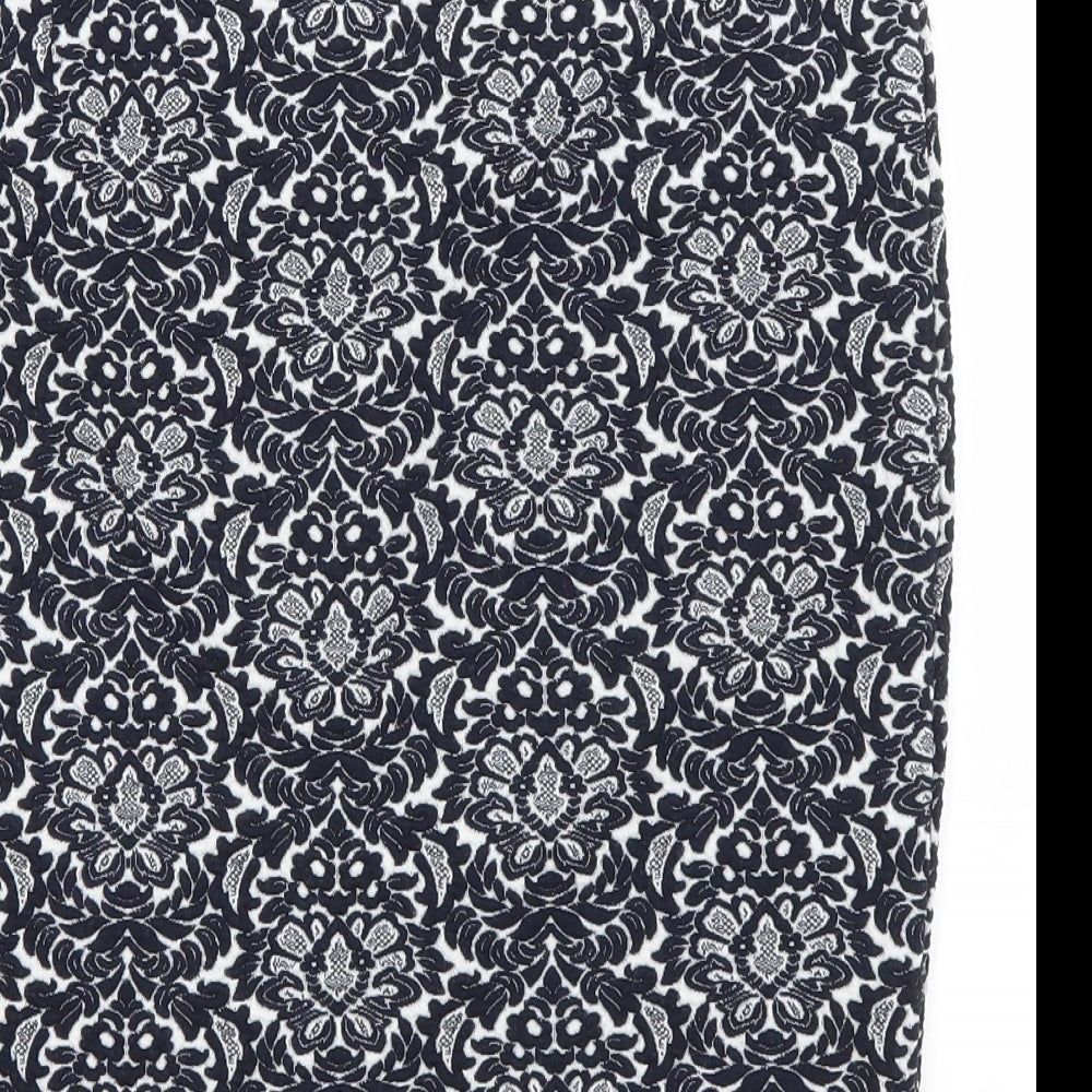 TU Womens Blue Paisley  Straight & Pencil Skirt Size 12