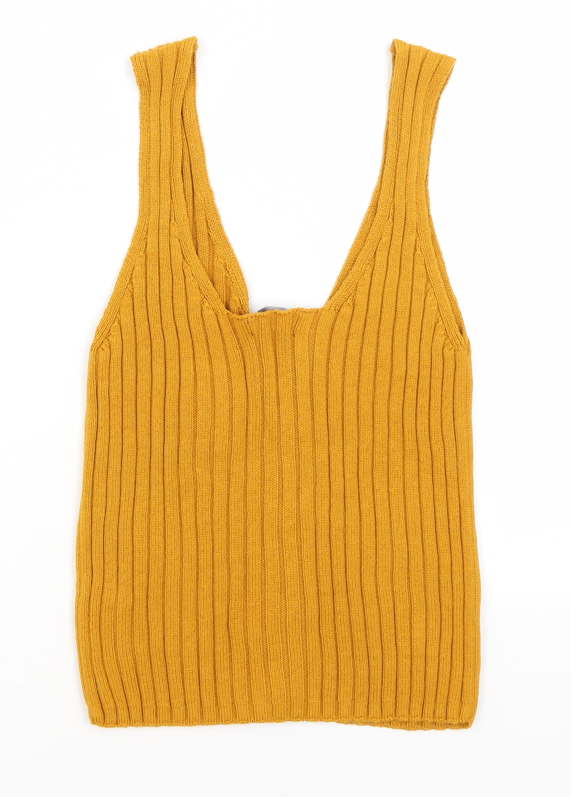 Primark Womens Yellow   Basic Tank Size M