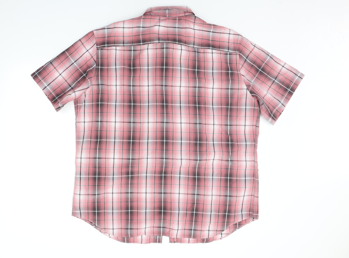 Marks and Spencer Mens Red Check   Button-Up Size XL