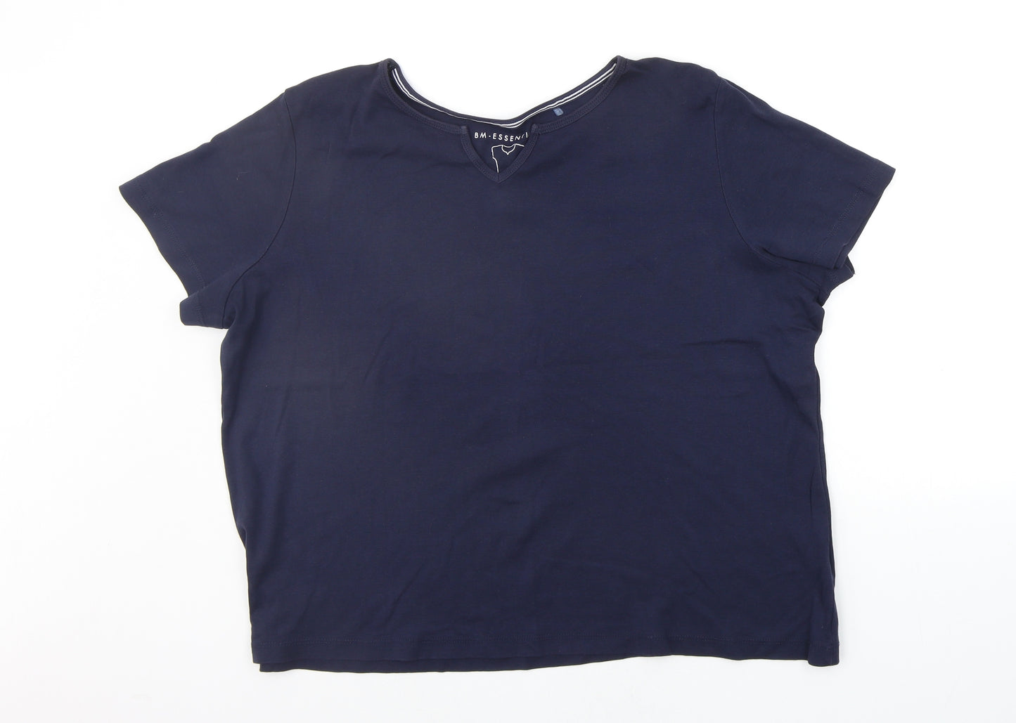 BM Essentials Womens Blue   Basic T-Shirt Size XL