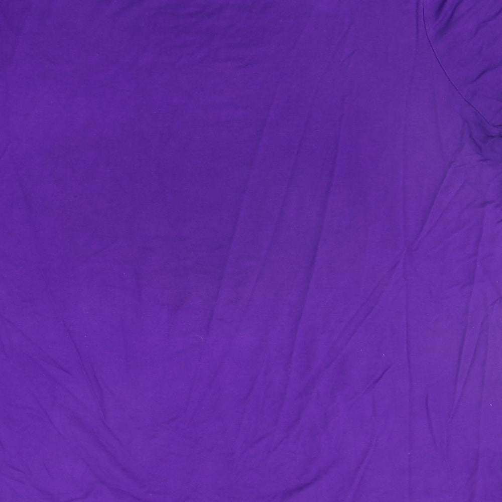 bm Collection Womens Purple   Basic T-Shirt Size 22