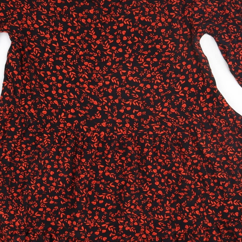 F&F Womens Red Floral  A-Line  Size 14