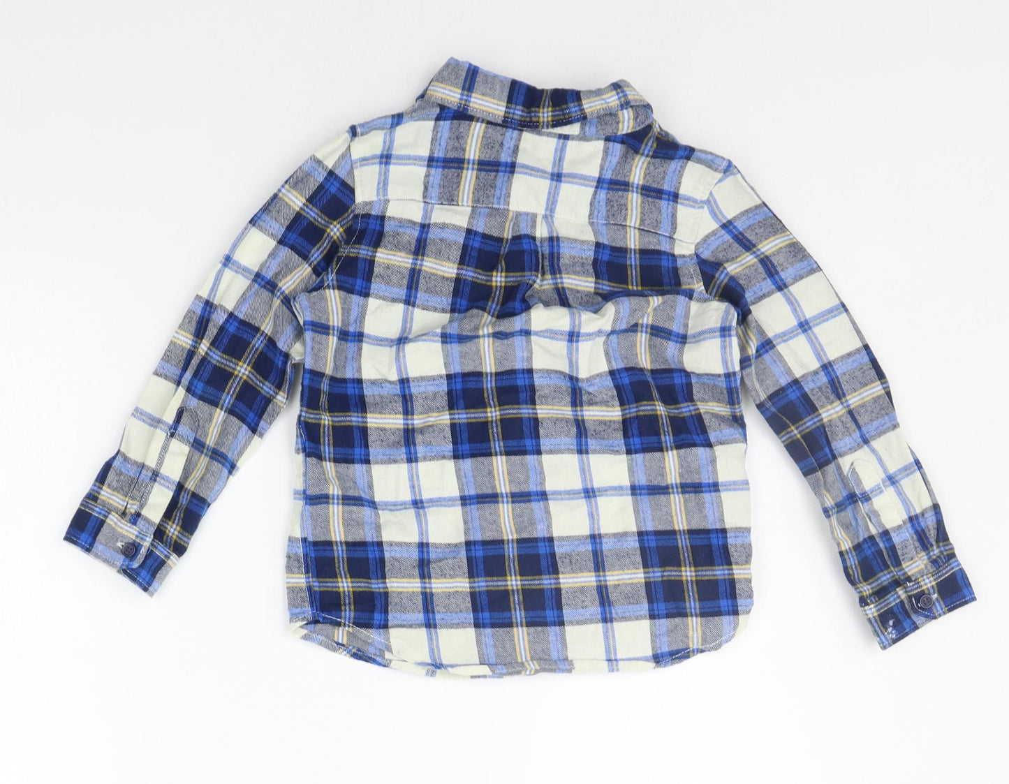 Mothercare Boys Blue Check  Basic Button-Up Size 4-5 Years