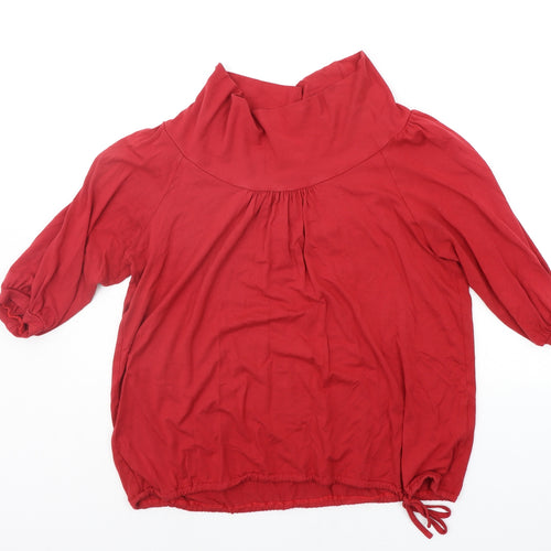 Jacqueline Riu Womens Red   Basic T-Shirt Size M