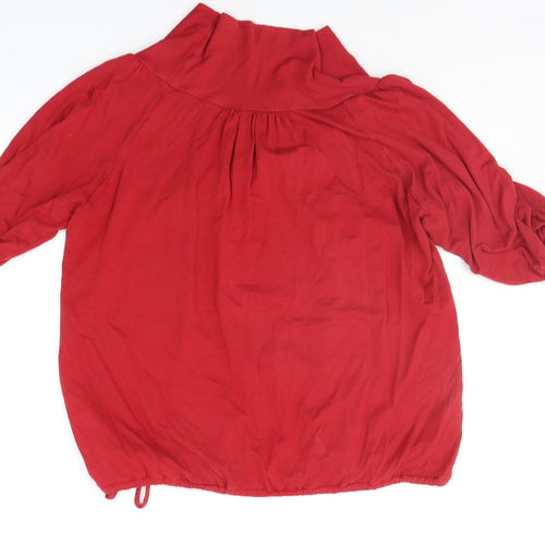 Jacqueline Riu Womens Red   Basic T-Shirt Size M