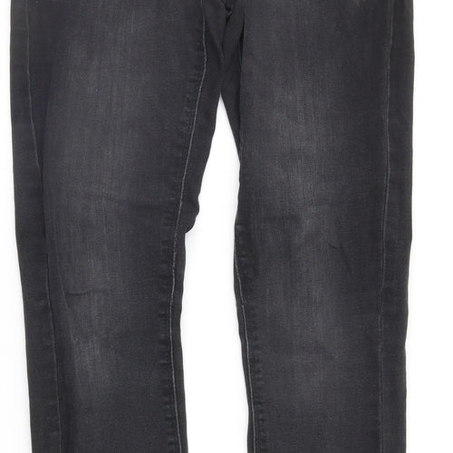 Denim & Co. Womens Grey   Straight Jeans Size 8 L27 in