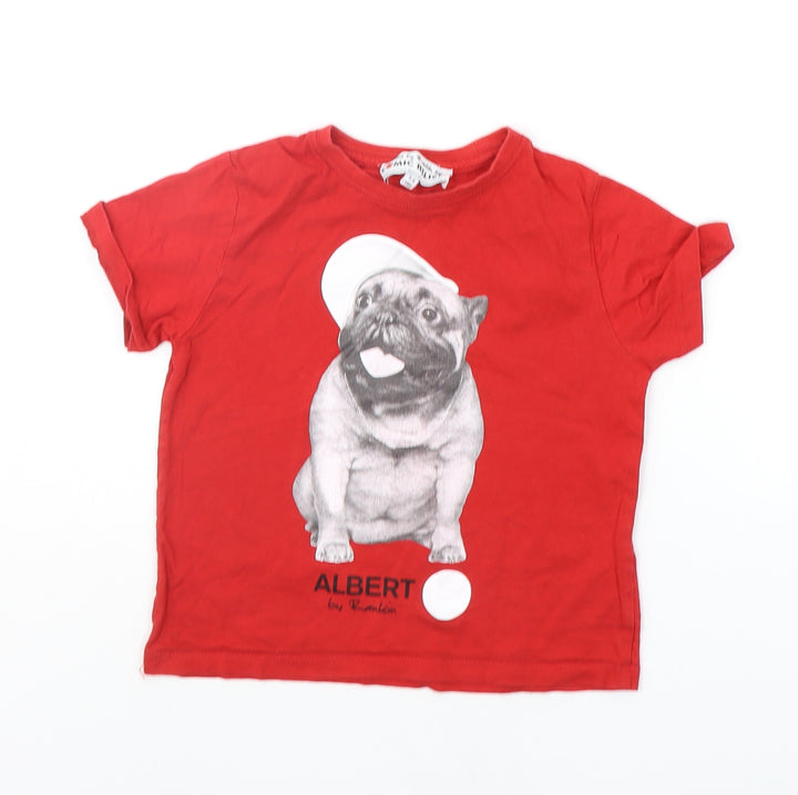 Comic Relief Boys Red Basic T-Shirt Size 3-4 Years - pug