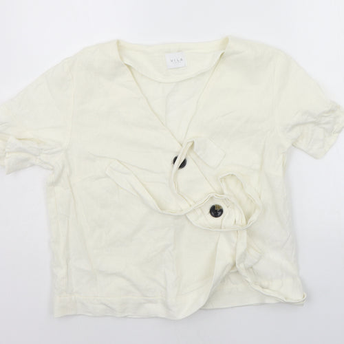 Villa  Womens White   Basic Blouse Size 12