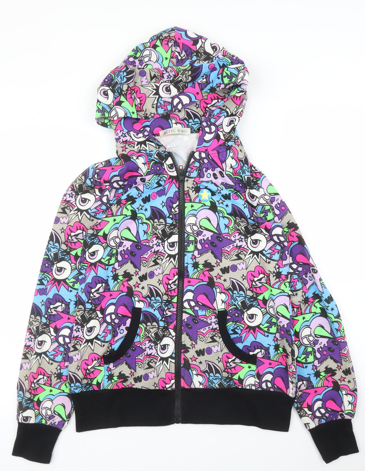 acdc Girls Purple   Full Zip Hoodie Size L