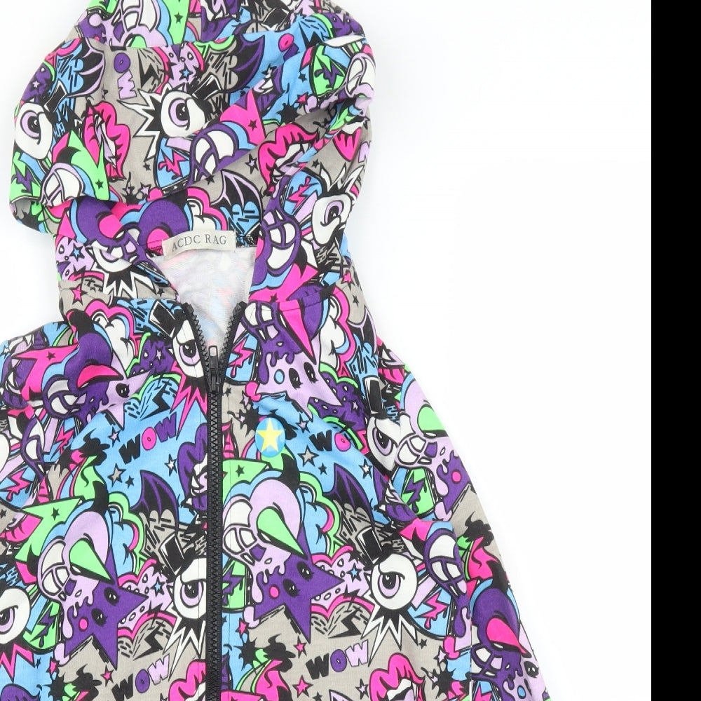 acdc Girls Purple   Full Zip Hoodie Size L