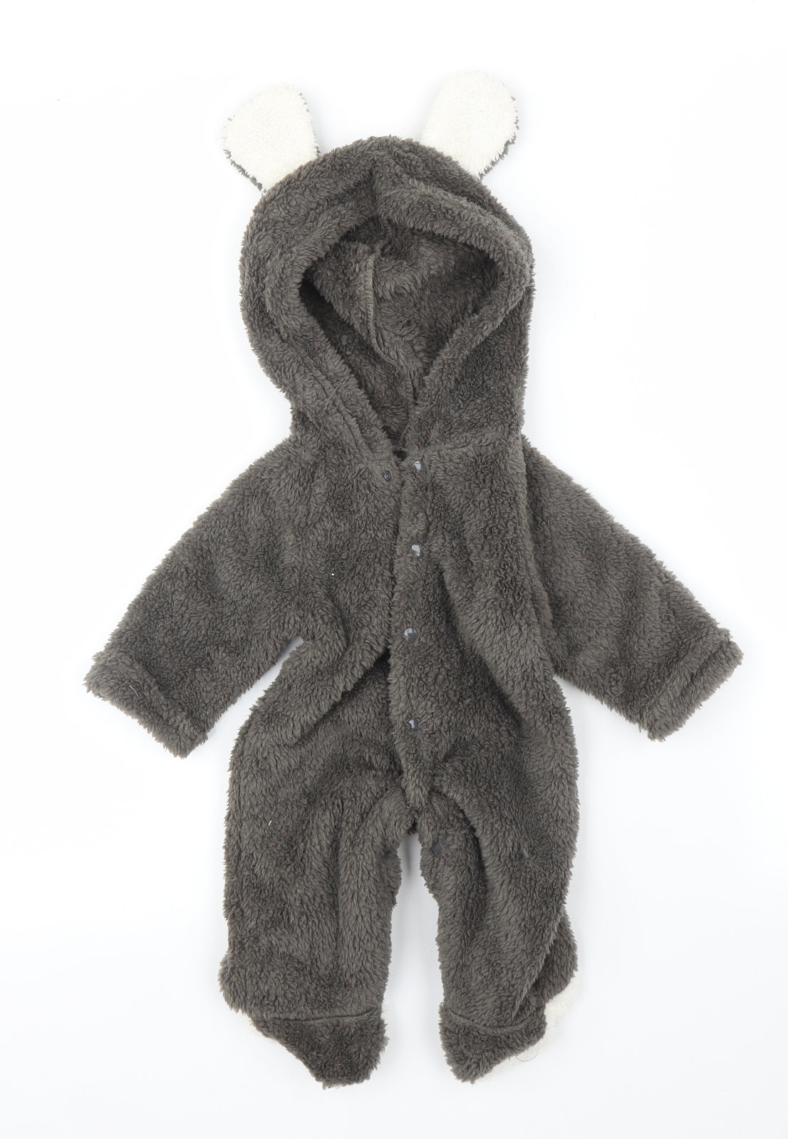 Preworn Baby Grey   Babygrow One-Piece Size 6-9 Months