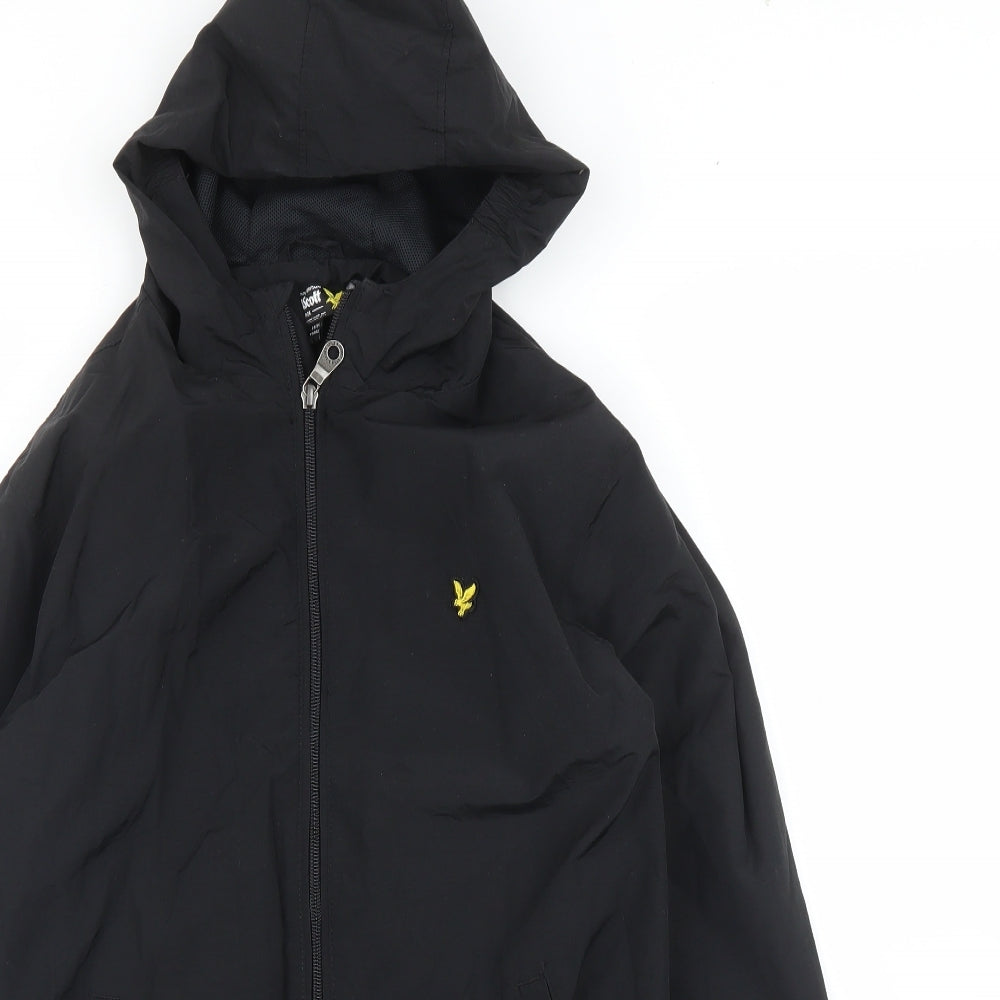 Lyle & Scott Boys Black   Full Zip Hoodie Size 14 Years