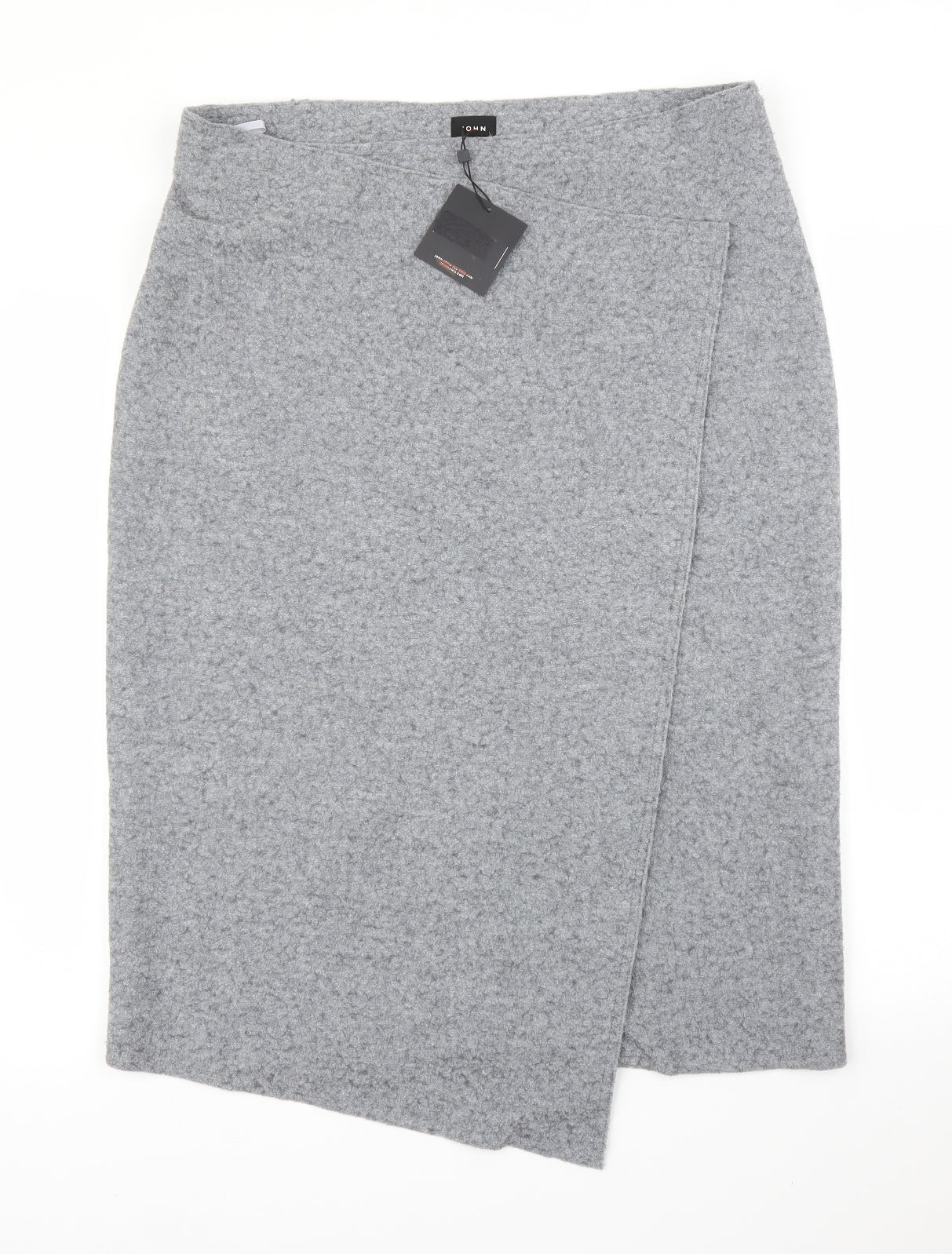 John Lewis Womens Grey   Wrap Skirt Size 14