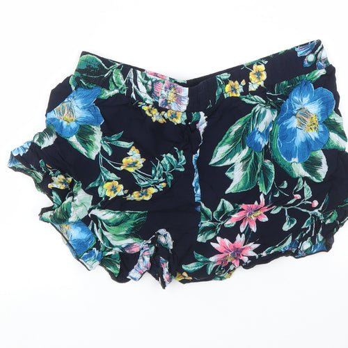 Preworn Womens Blue Floral  Cut-Off Shorts Size XL