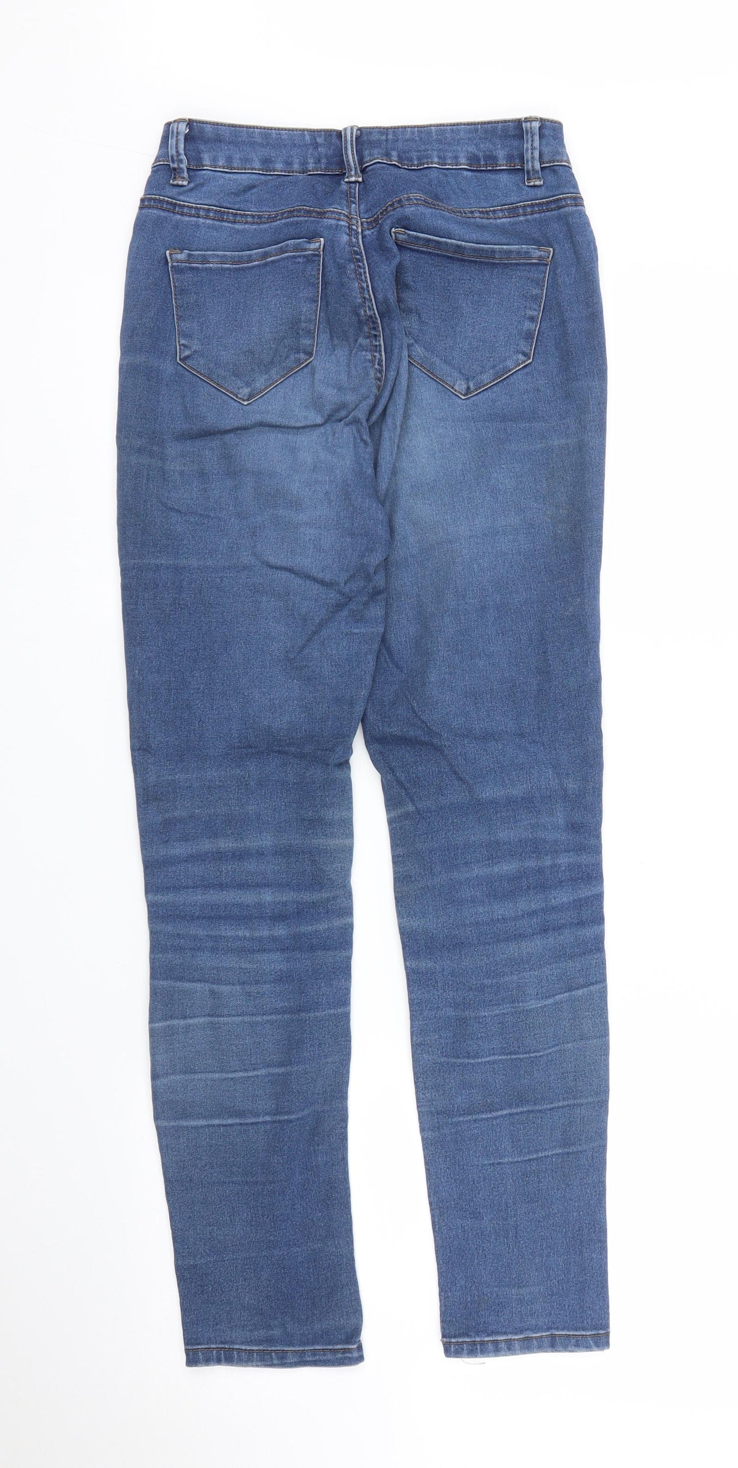 Peacocks Womens Blue  Denim Skinny Jeans Size 8 L27 in