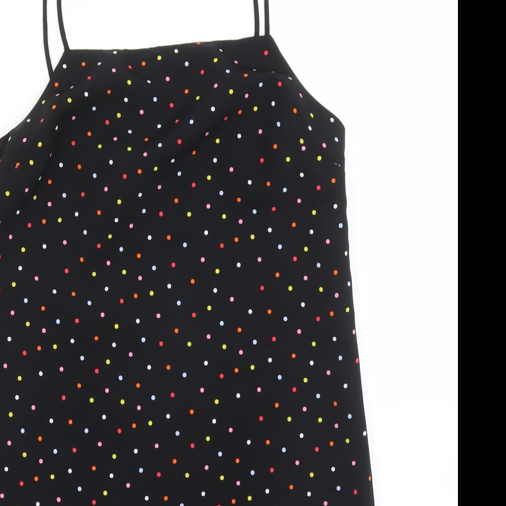 Topshop Womens Black Polka Dot  Camisole Blouse Size 6