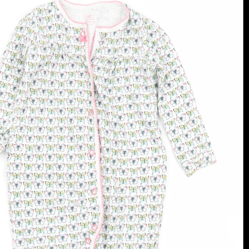 NEXT Girls White   Babygrow One-Piece Size 12-18 Months