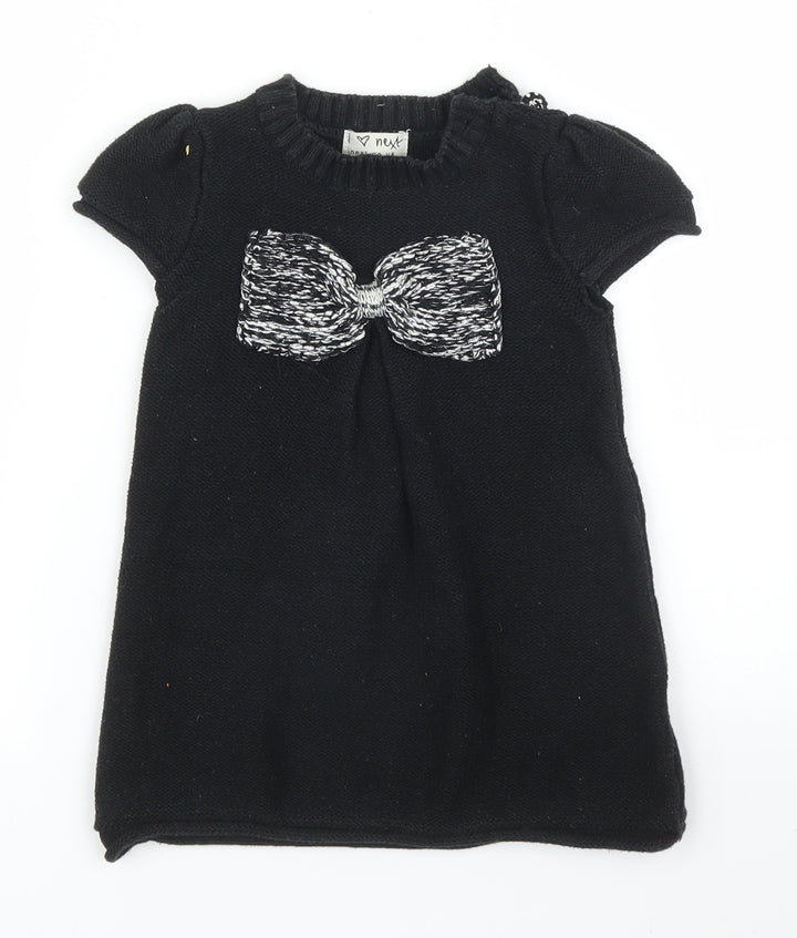 NEXT Girls Black Jumper Dress Size 2 Years