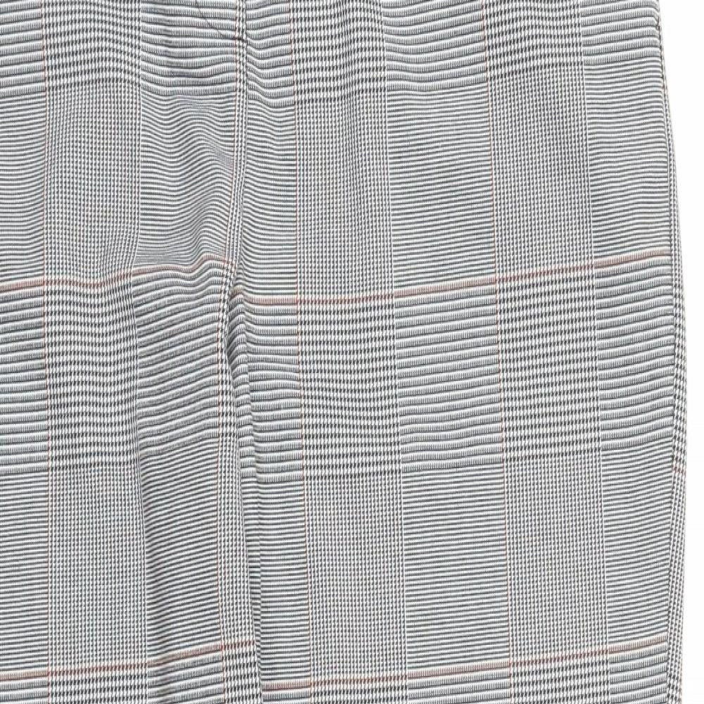 Matalan Womens Grey Plaid  Trousers  Size 12 L30 in