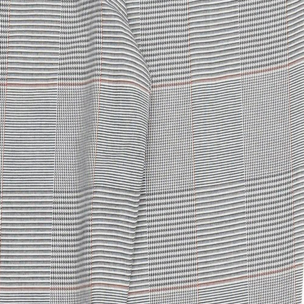 Matalan Womens Grey Plaid  Trousers  Size 12 L30 in