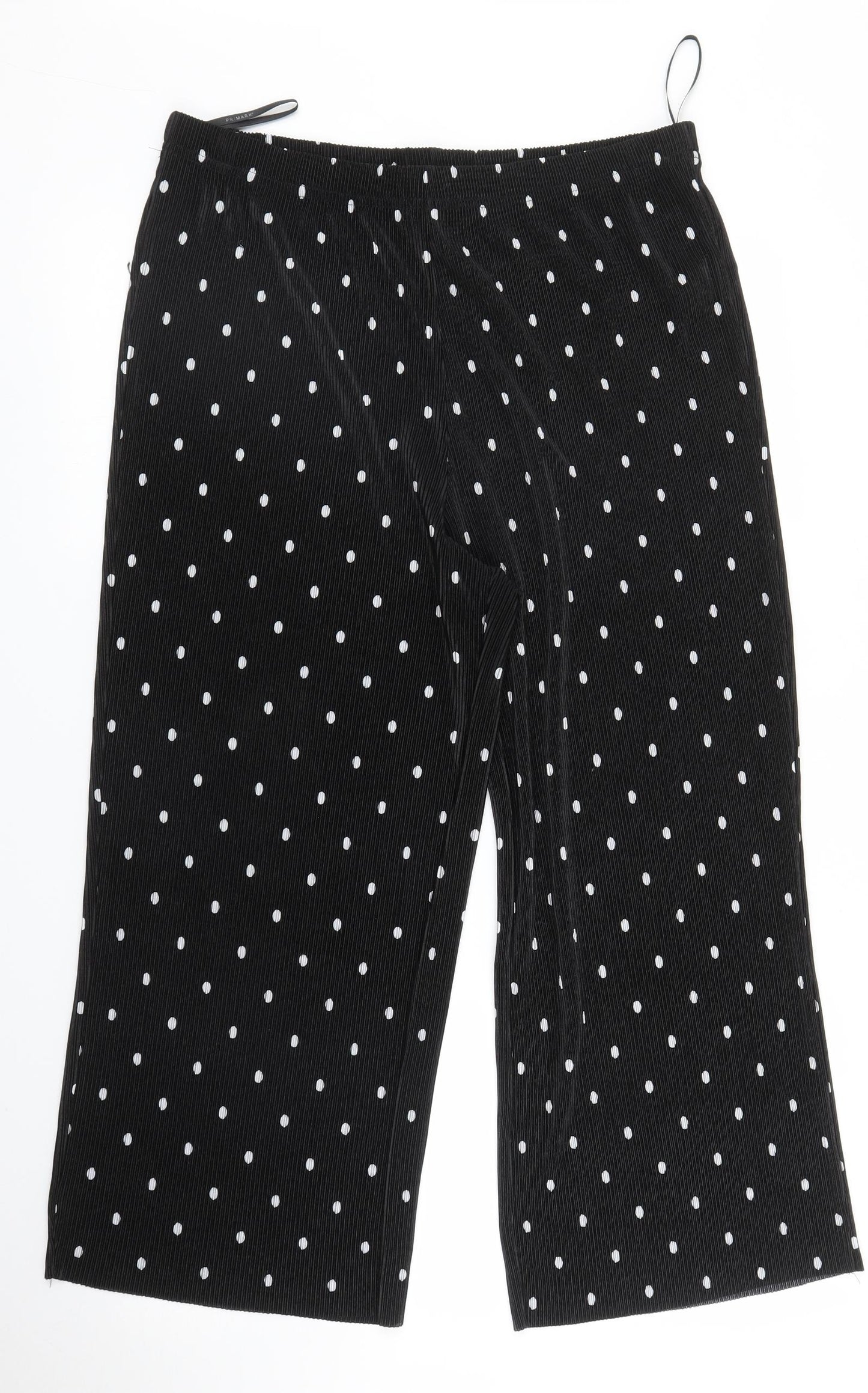 Primark Womens Black Polka Dot  Capri Trousers Size 16 L23 in