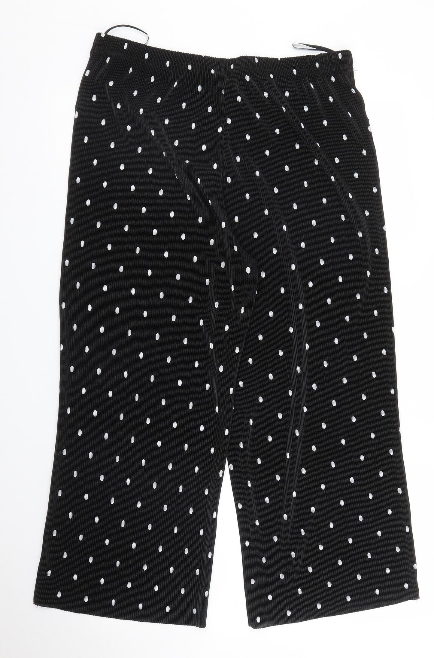 Primark Womens Black Polka Dot  Capri Trousers Size 16 L23 in