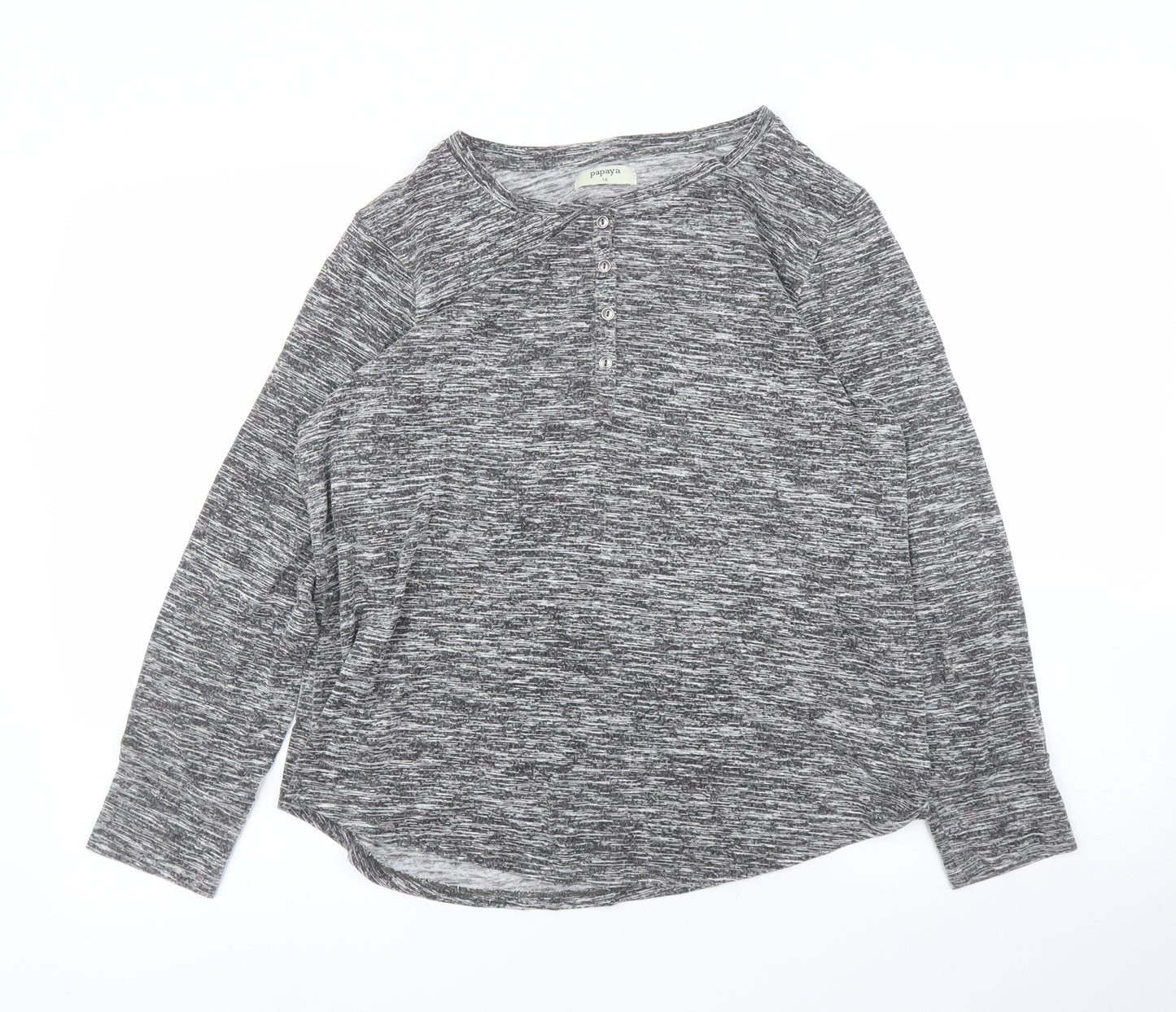 Papaya Womens Grey   Basic Blouse Size 16
