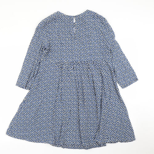 H&M Womens Blue Floral  A-Line  Size 10