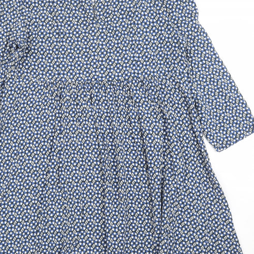 H&M Womens Blue Floral  A-Line  Size 10