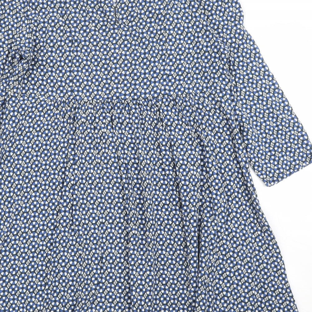 H&M Womens Blue Floral  A-Line  Size 10