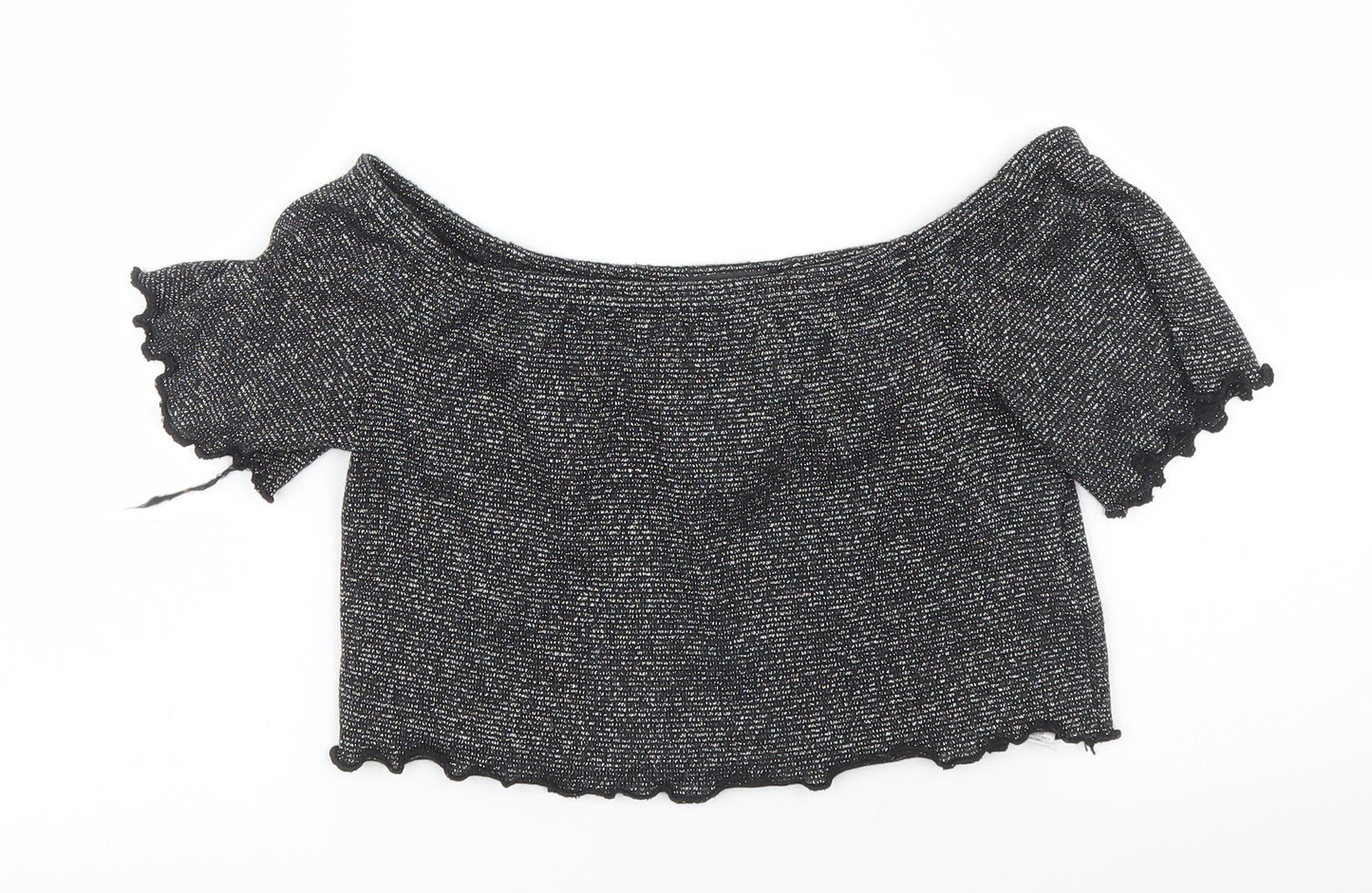 Cameo Rose Womens Silver   Cropped Blouse Size 12