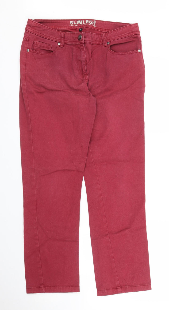 Debenhams Womens Purple   Chino Trousers Size 10 L27 in