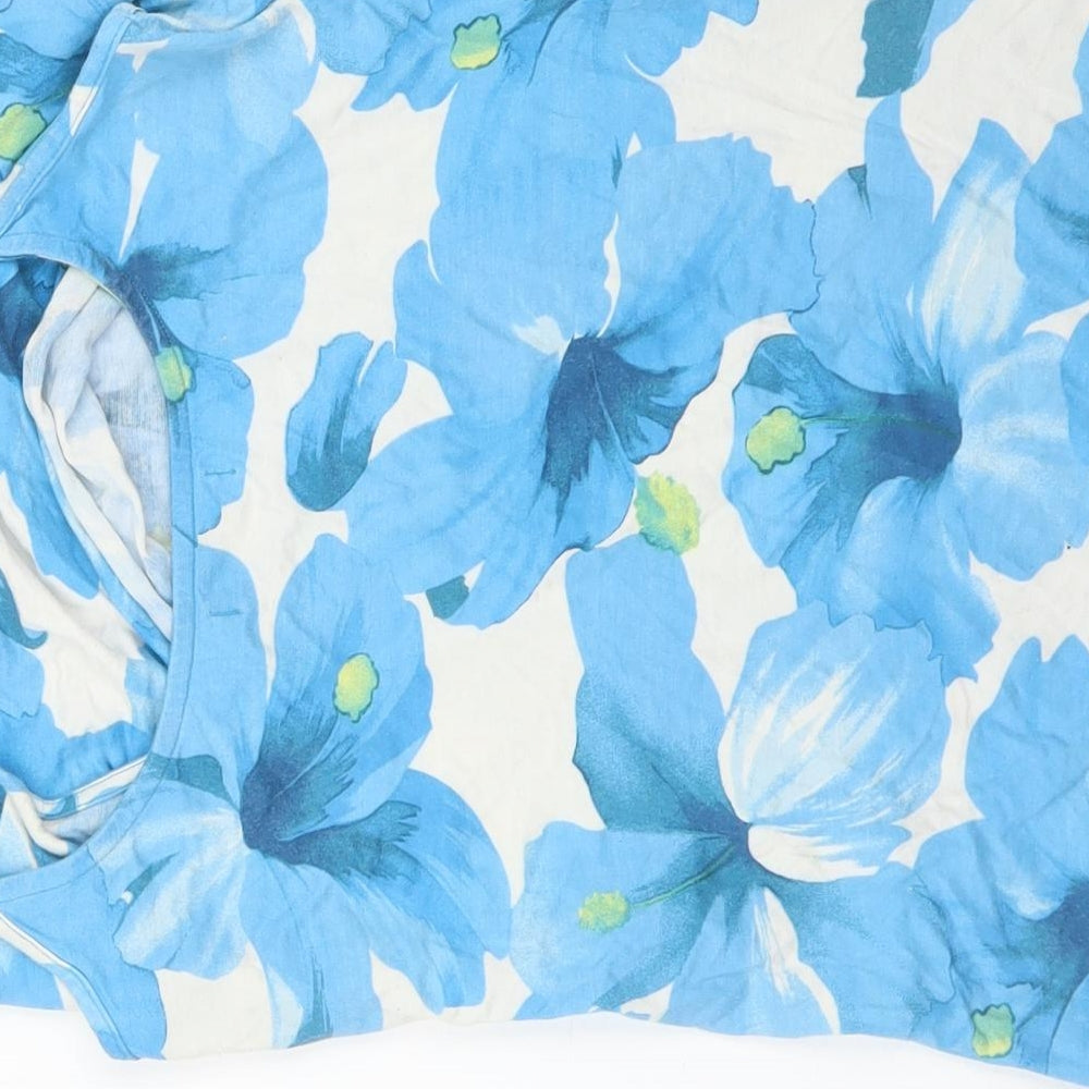 Zara Womens Blue Floral  Camisole Blouse Size M