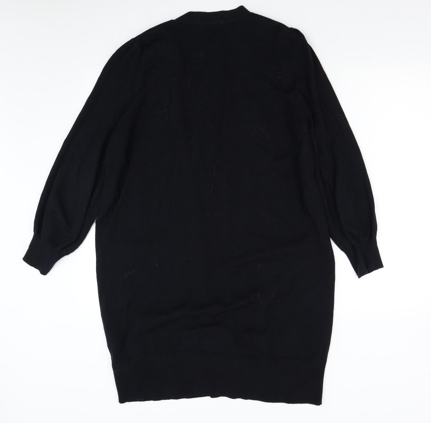 TU Womens Black  Knit Cardigan Jumper Size 18