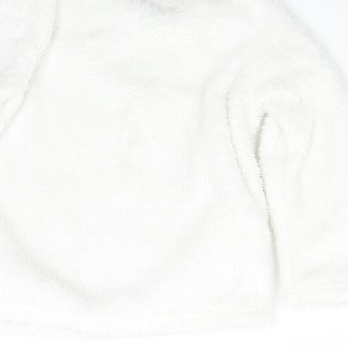 Primark Girls White Solid Fleece Top Pyjama Top Size 5-6 Years  - Disney Frozen