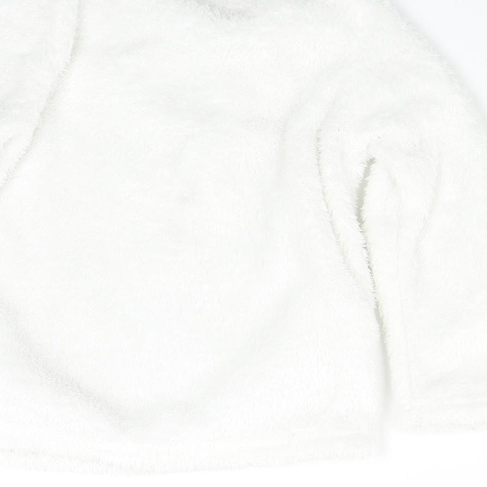 Primark Girls White Solid Fleece Top Pyjama Top Size 5-6 Years  - Disney Frozen