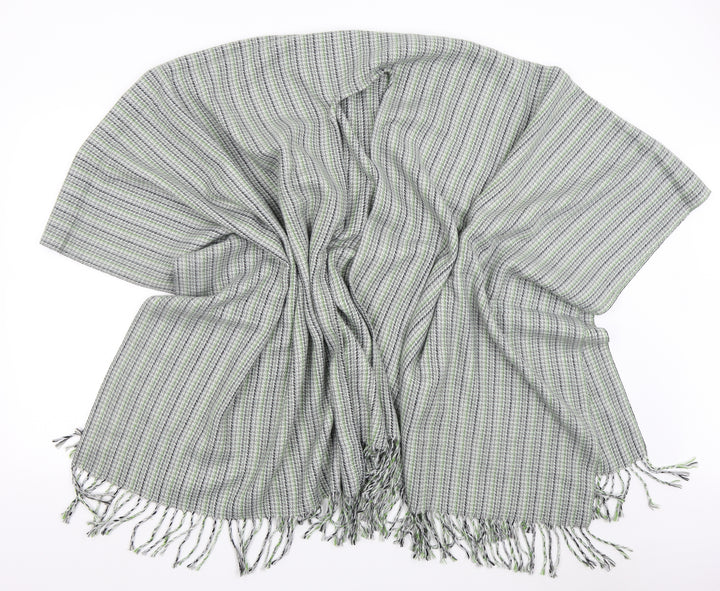 TCM Womens Green Striped Knit Jacket Poncho One Size
