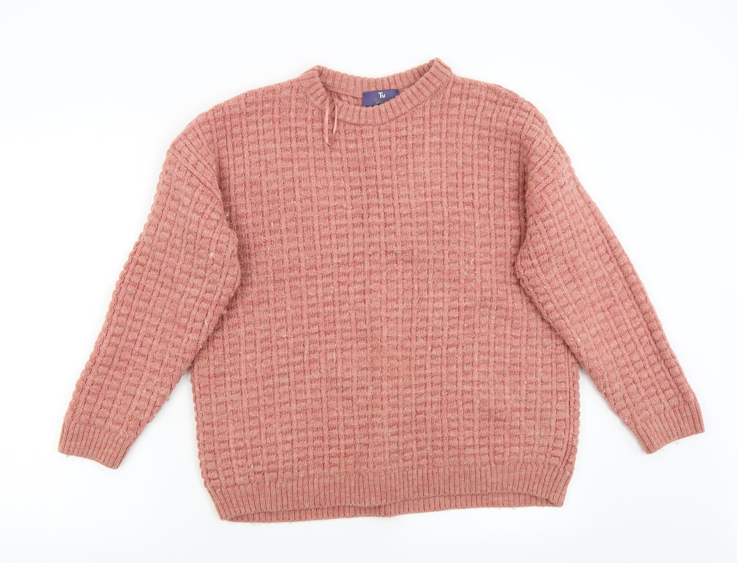 TU Womens Pink  Knit Pullover Jumper Size 14