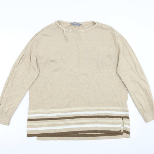 Principles Womens Beige  Knit Pullover Jumper Size 14